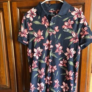 Hollister Floral Polo Shirt